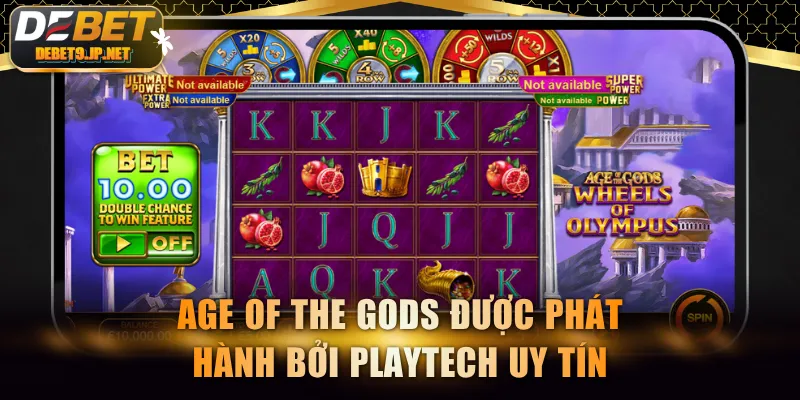 Age of the Gods được phát hành bởi Playtech uy tín