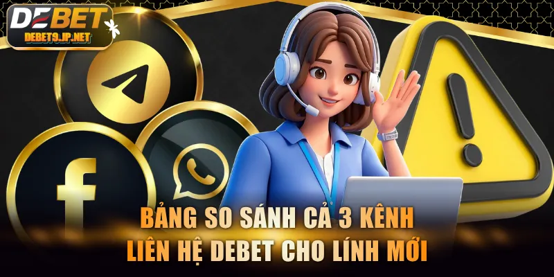Bảng so sánh cả 3 kênh liên hệ DEBET cho lính mới